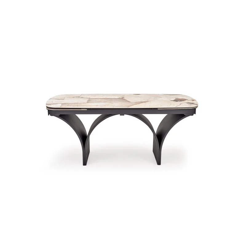Extendable Dining Table ALTER beige glossy ceramic Top 180(220/260)x90cm