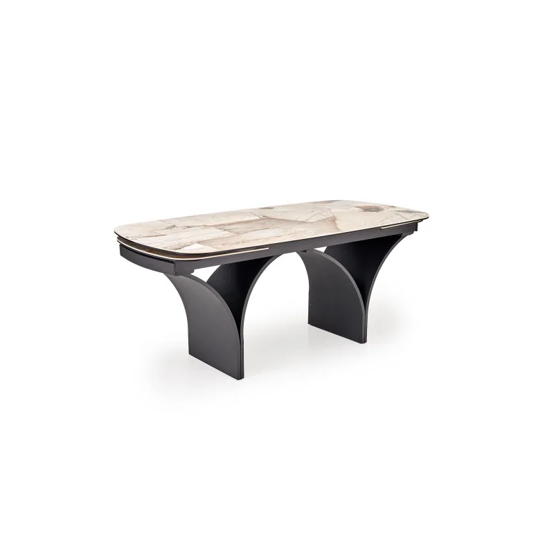 Extendable Dining Table ALTER beige glossy ceramic Top 180(220/260)x90cm