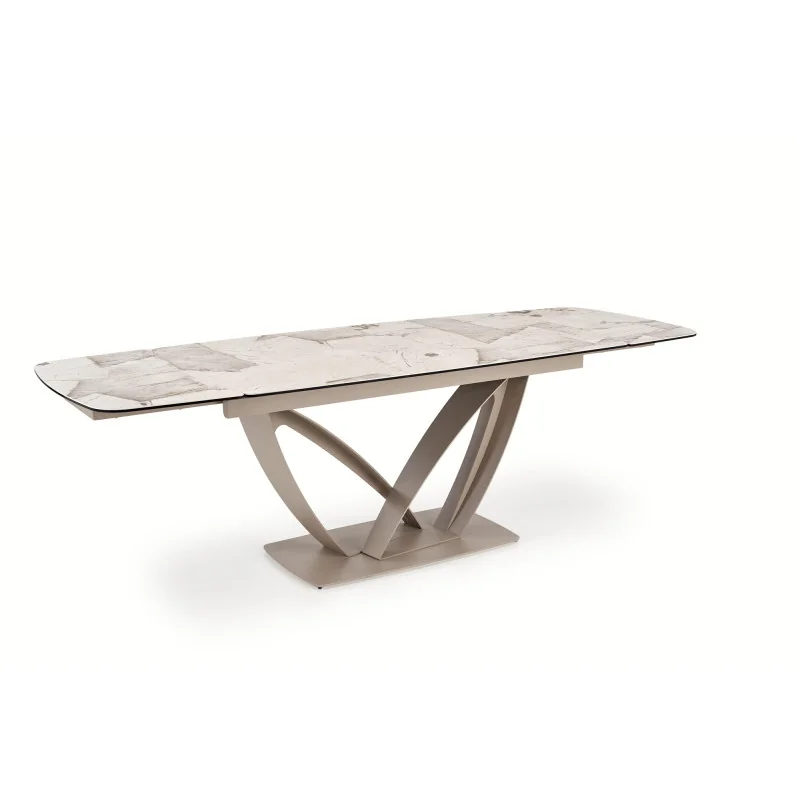 Extendable Dining Table Benjamin ceramic marble effect 160(200/240)x90