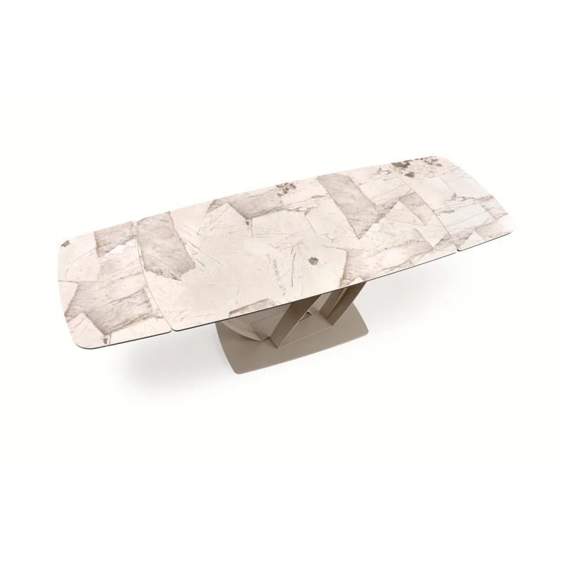 Extendable Dining Table Benjamin ceramic marble effect 160(200/240)x90