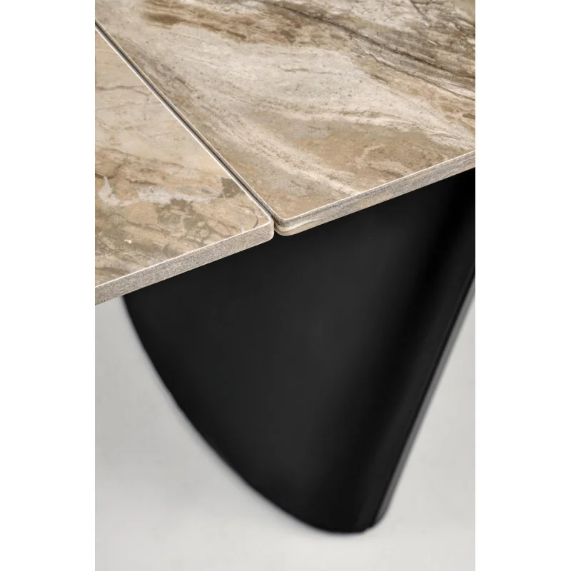 Extendable Dining Table VINCE ceramic marble effect 180(220/260)x90cm