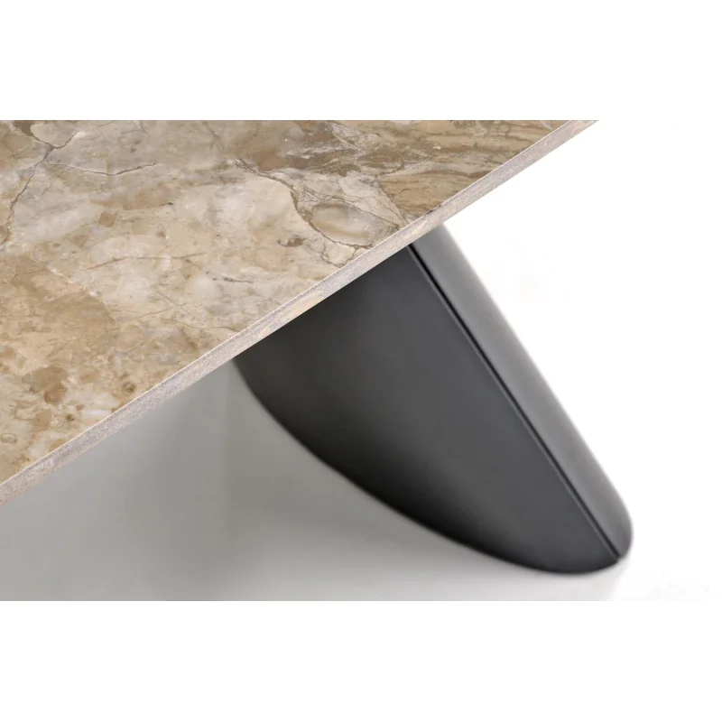Extendable Dining Table VINCE ceramic marble effect 180(220/260)x90cm