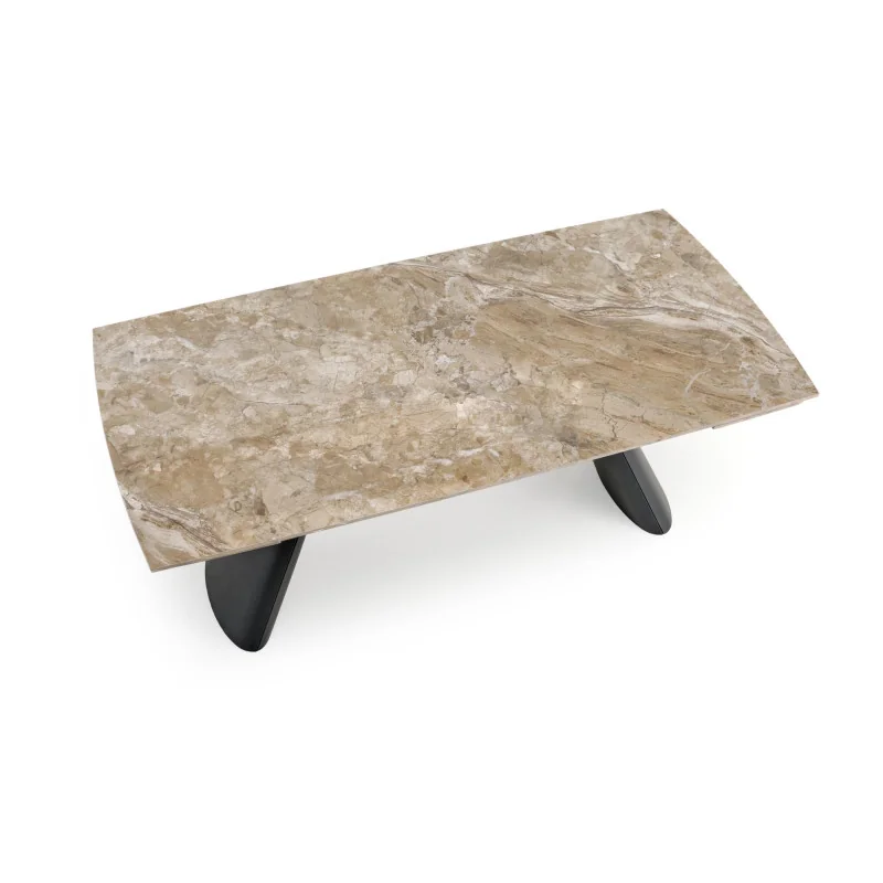 Extendable Dining Table VINCE ceramic marble effect 180(220/260)x90cm