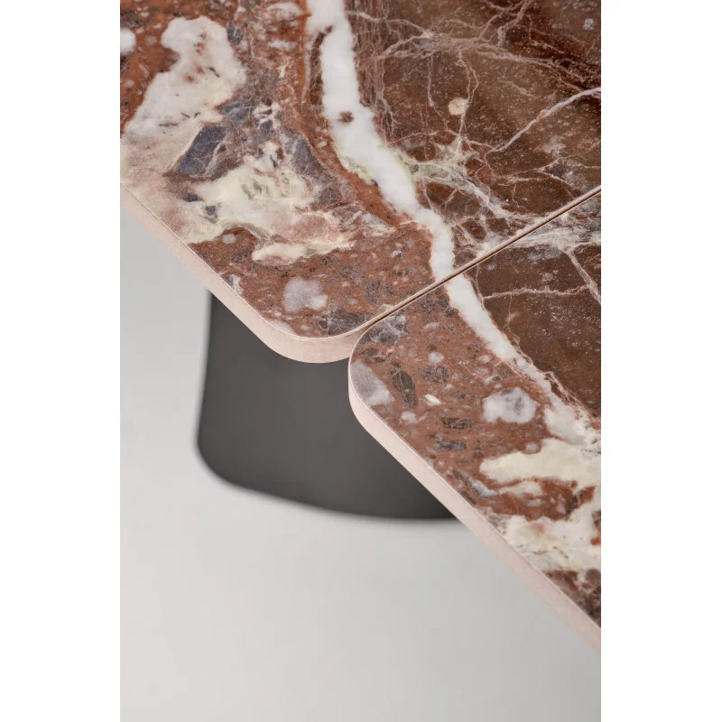 Extendable Dining Table MARVIN ceramic marble effect 180(220/260)x95cm