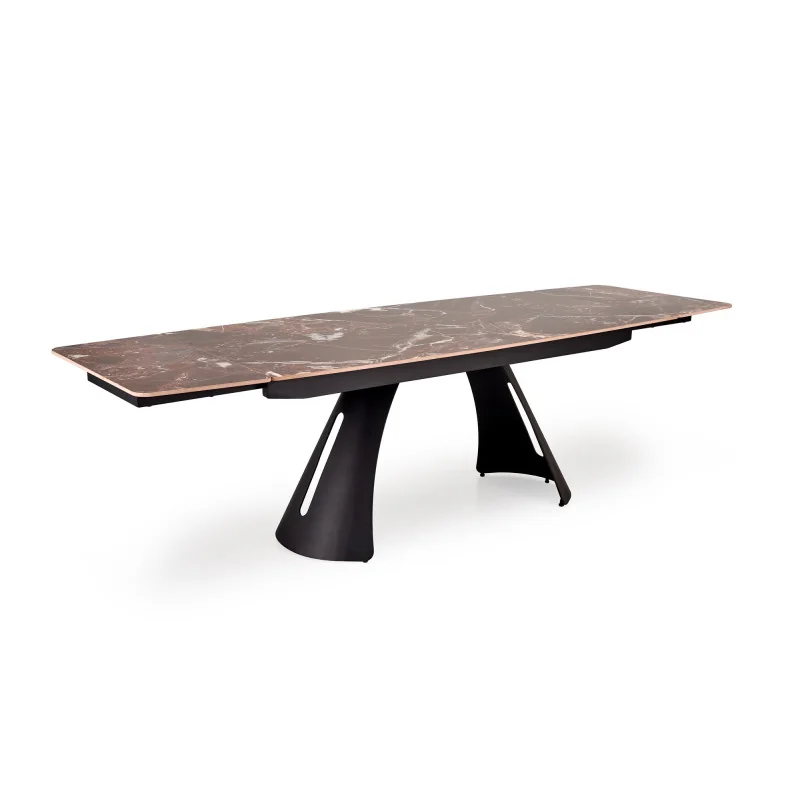 Extendable Dining Table MARVIN ceramic marble effect 180(220/260)x95cm