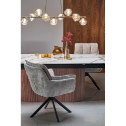 Extendable Dining Table FLAVOR ceramic mat top 200(250/300)x100cm