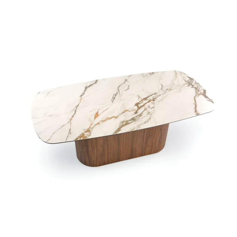 Extendable Dining Table FLAVOR ceramic mat top 200(250/300)x100cm