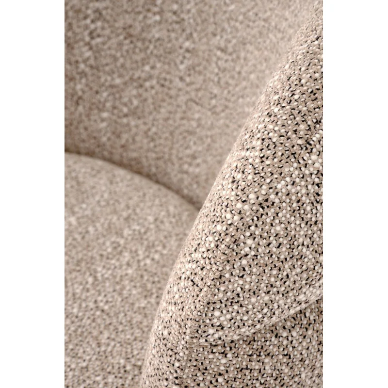 Swivel Chair Sonia light beige with black frame 47 x 45 x 85cm