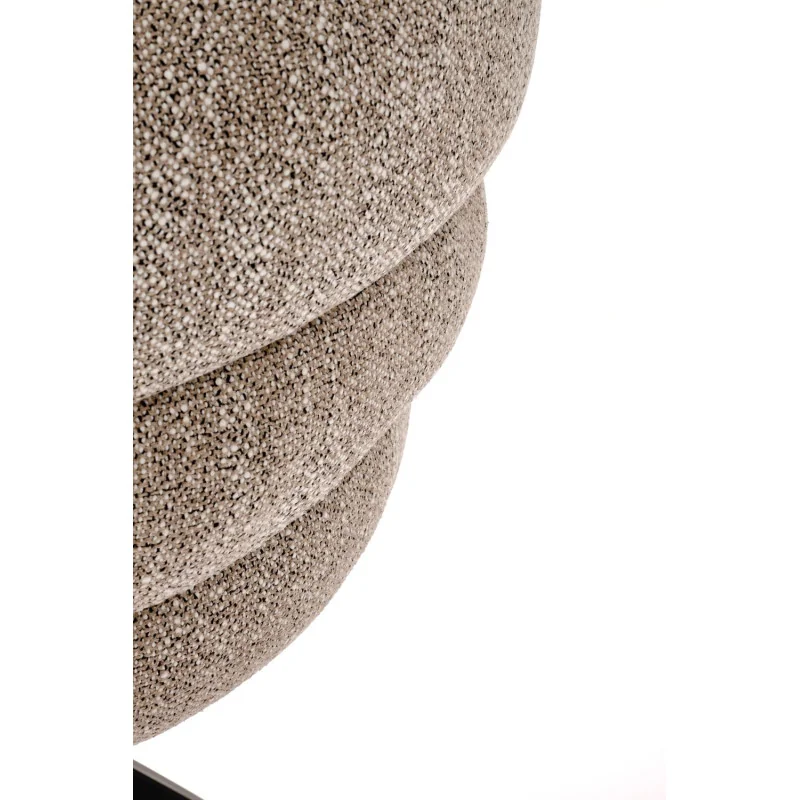Swivel Chair Sonia light beige with black frame 47 x 45 x 85cm
