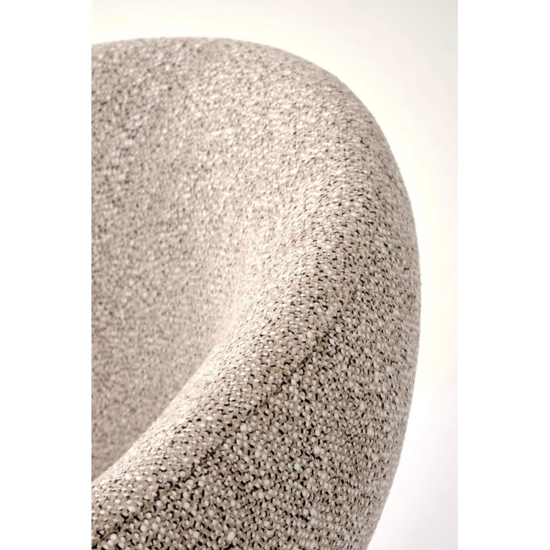 Swivel Chair Sonia light beige with black frame 47 x 45 x 85cm