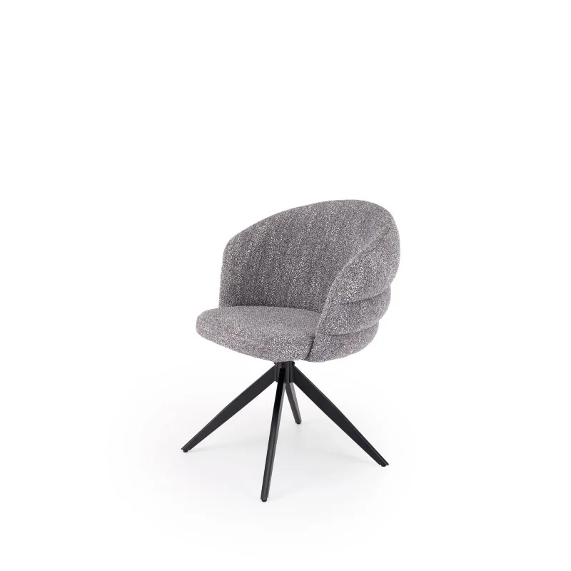 Swivel Chair Sonia light grey with black frame 47 x 45 x 85cm