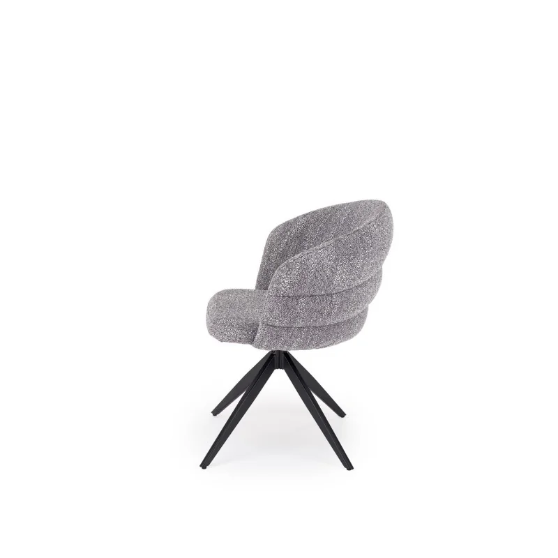 Swivel Chair Sonia light grey with black frame 47 x 45 x 85cm