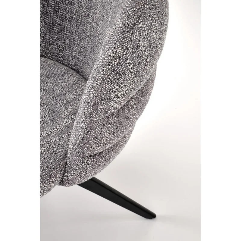 Swivel Chair Sonia light grey with black frame 47 x 45 x 85cm