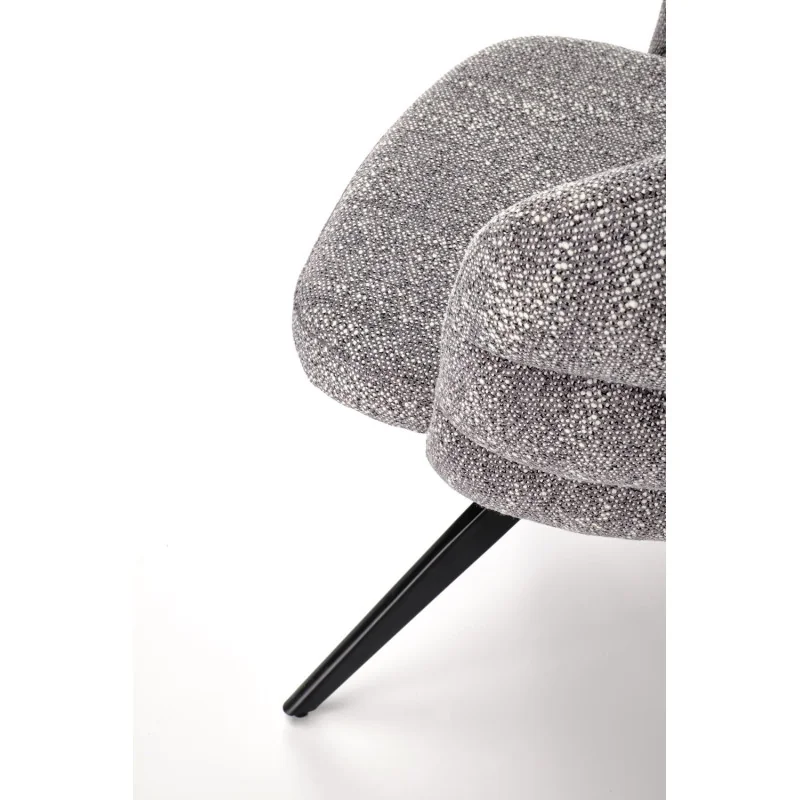 Swivel Chair Sonia light grey with black frame 47 x 45 x 85cm