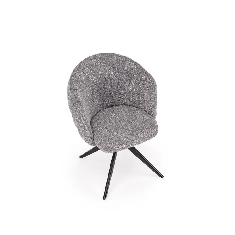 Swivel Chair Sonia light grey with black frame 47 x 45 x 85cm