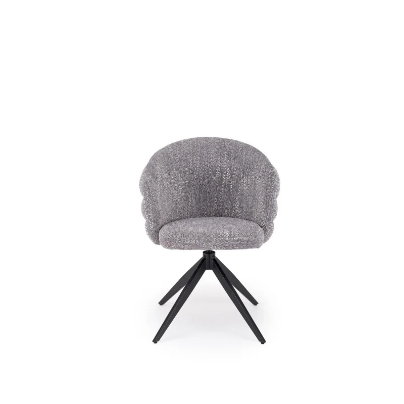 Swivel Chair Sonia light grey with black frame 47 x 45 x 85cm