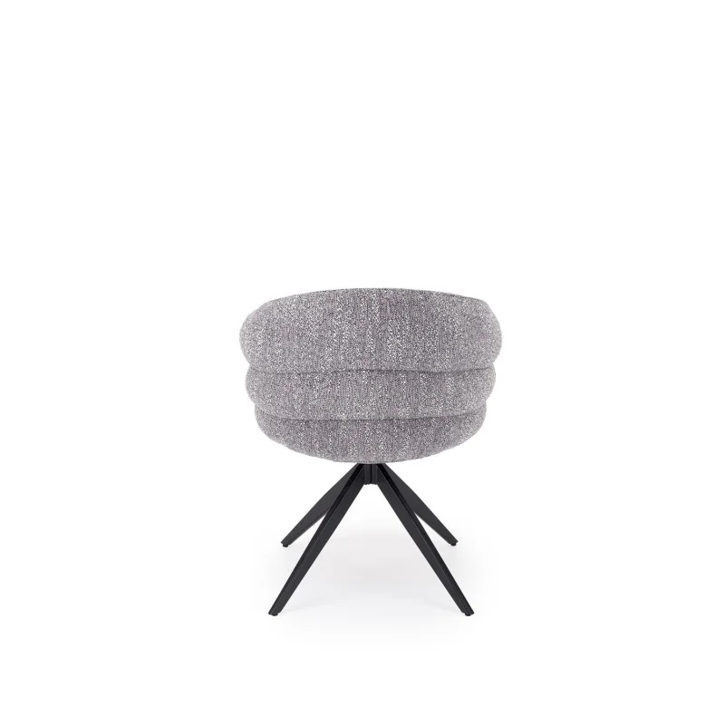 Swivel Chair Sonia light grey with black frame 47 x 45 x 85cm