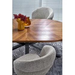 Swivel Chair Sonia light grey with black frame 47 x 45 x 85cm