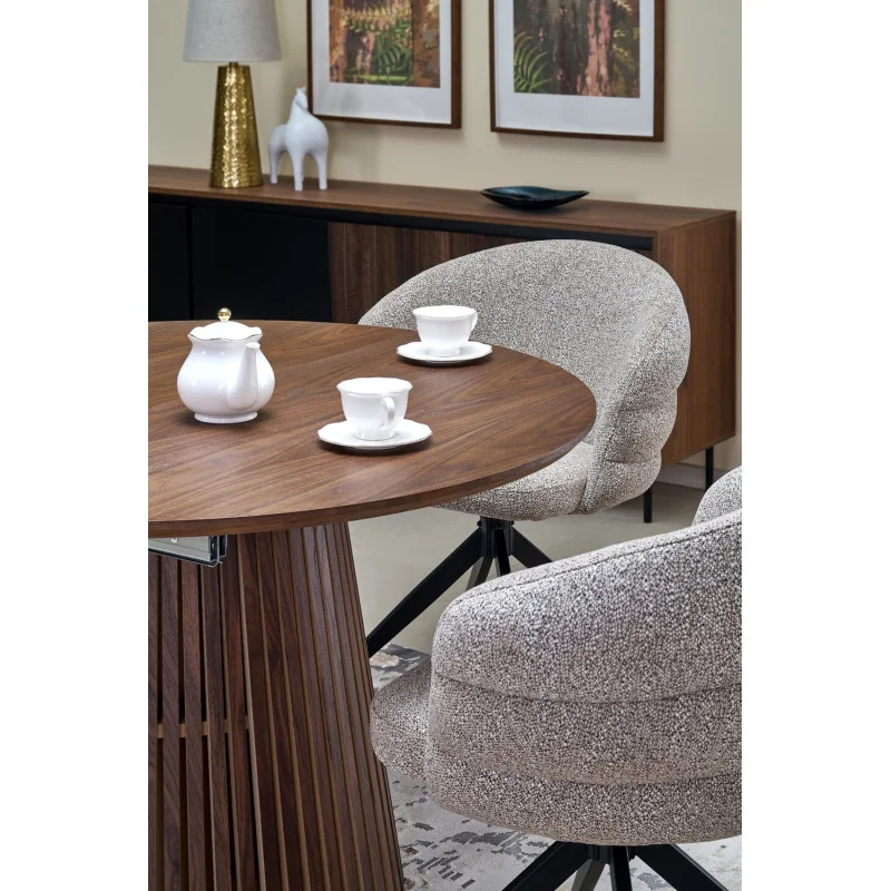 Swivel Chair Sonia light grey with black frame 47 x 45 x 85cm