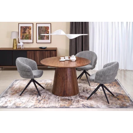Swivel Chair Sonia light grey with black frame 47 x 45 x 85cm