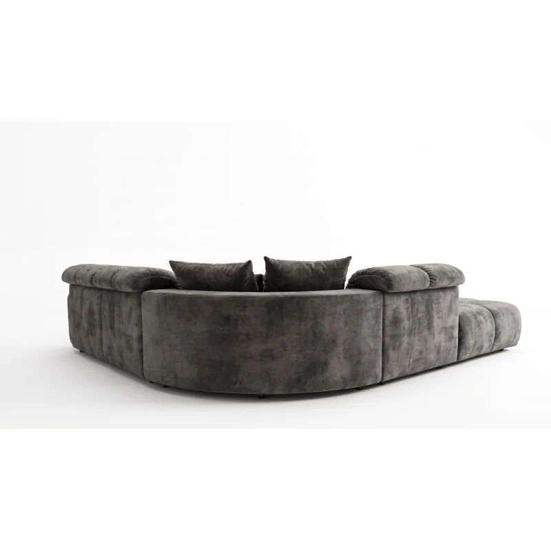 U-shape Sofa Bullet Round corner adjustable backrests 240-280x385x195