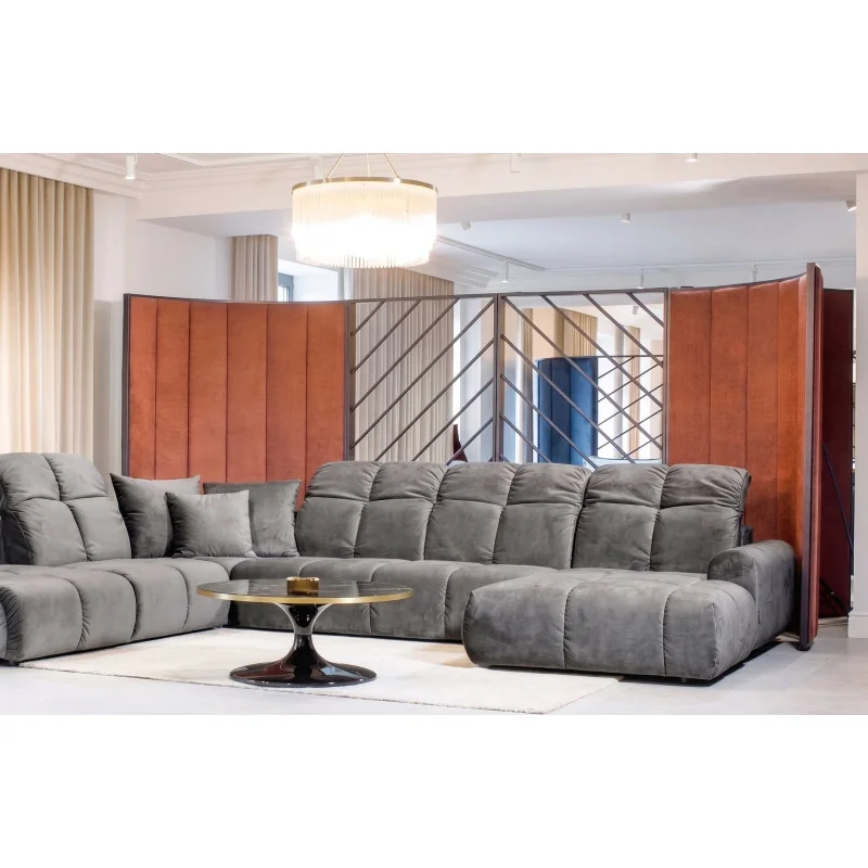U-shape Sofa Bullet Round corner adjustable backrests 240-280x385x195