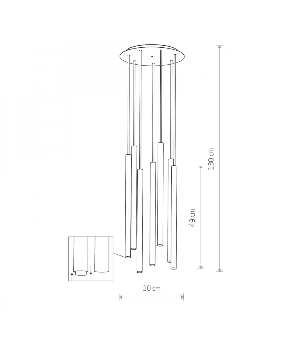 Φωτιστικό οροφής Laser round σε χρυσό, μαύρο ή λευκό Ø30cm