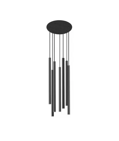 Pendant lamp Laser round in gold, black or white Ø30cm