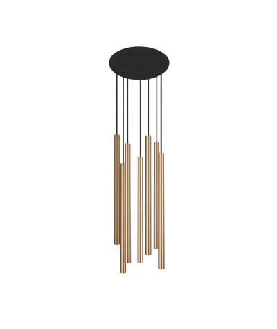 Pendant lamp Laser round in gold, black or white Ø30cm