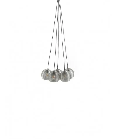 Pendant lamp Silver Wire 5-lite Ø45cm