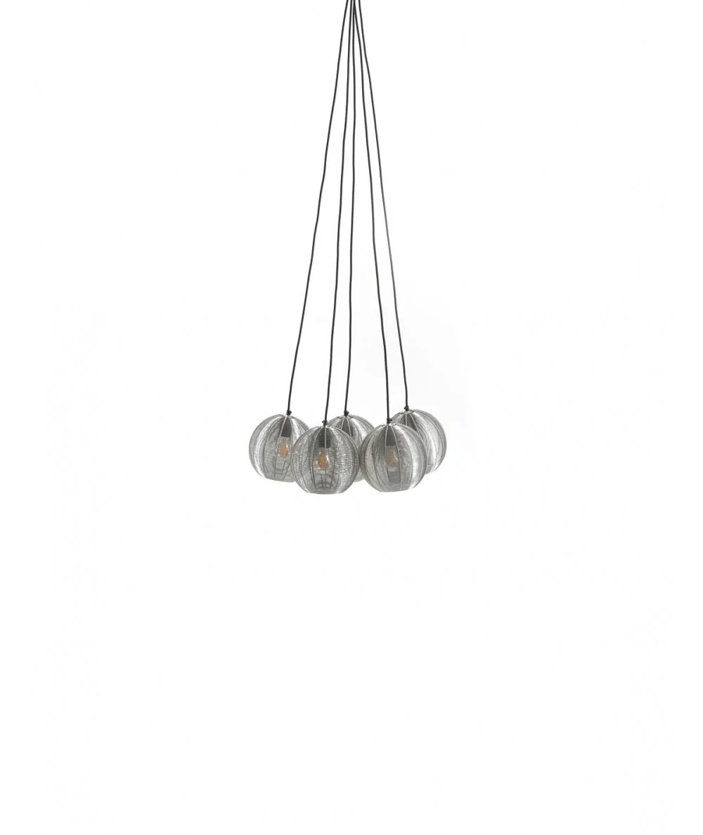 Pendant lamp Silver Wire 5-lite Ø45cm