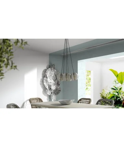 Pendant lamp Silver Wire 5-lite Ø45cm