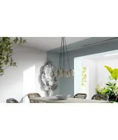 Pendant lamp Silver Wire 5-lite Ø45cm