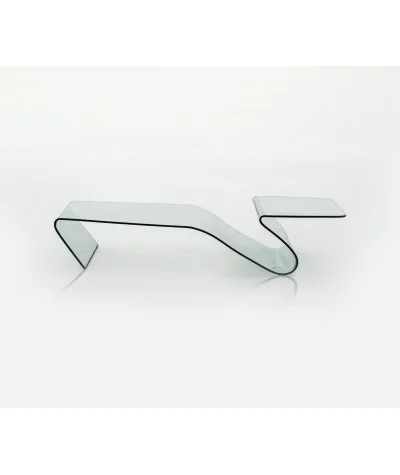 Coffee table Alaric of curved crystal 142 x 70cm
