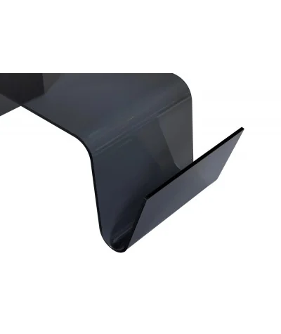 Coffee table Line made of curved crystal 85 x 40cm