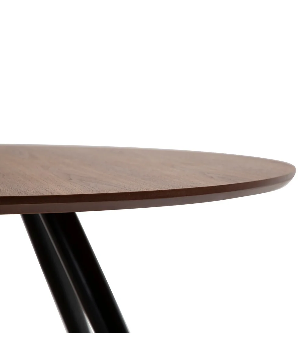 Round dining table Eclipse walnut color by Morten Georgsen ⌀120cm