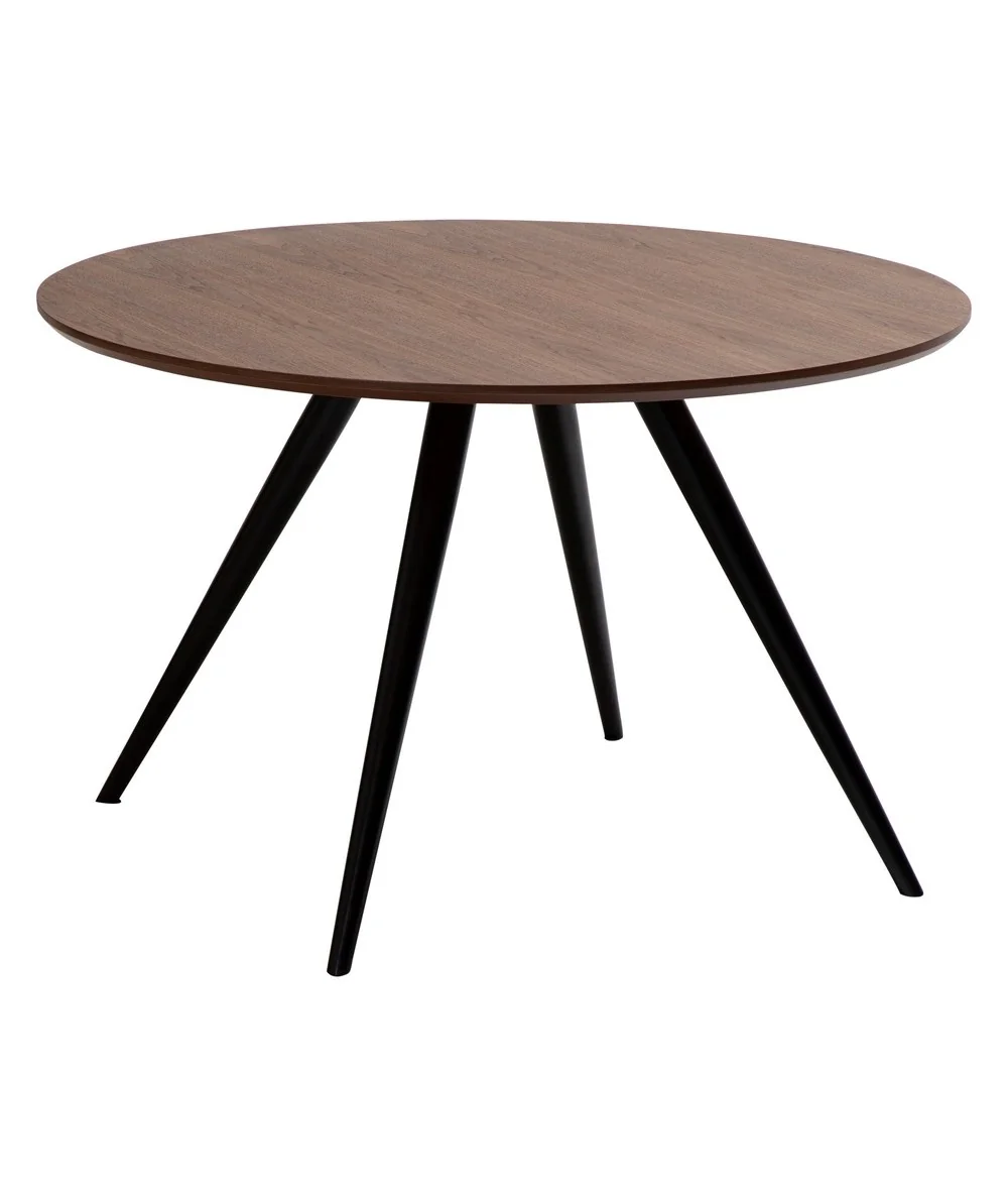 Round dining table Eclipse walnut color by Morten Georgsen ⌀120cm