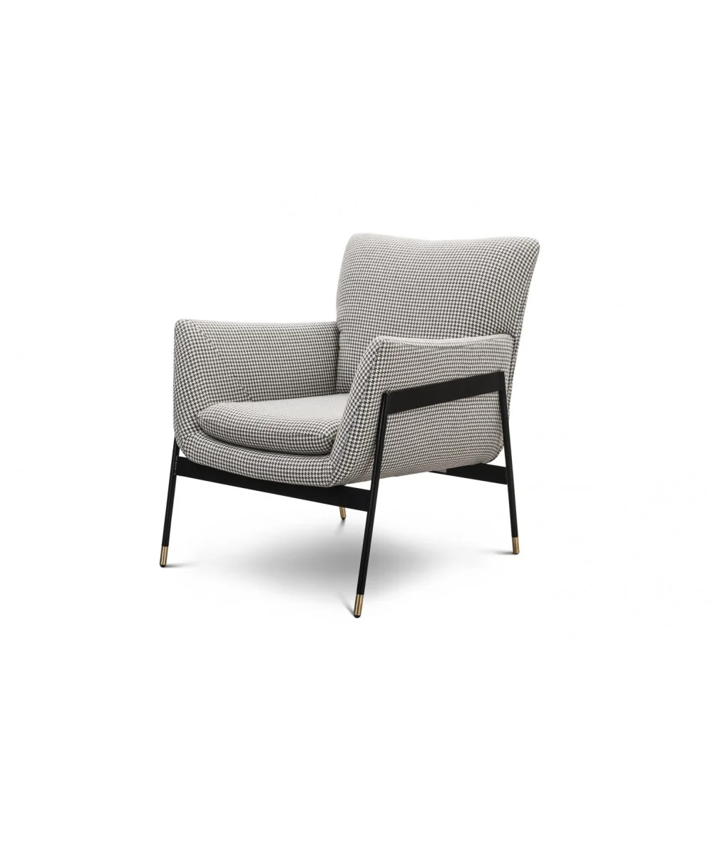 Armchair Leah with metal frame with fabric of your choice 69 x 78cm