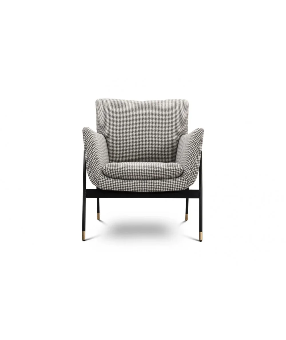 Armchair Leah with metal frame with fabric of your choice 69 x 78cm