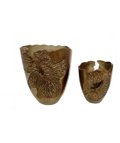 Deco vase Stem alu bronze (set/2)