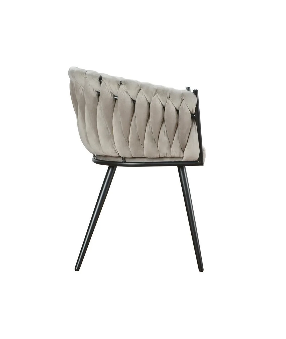 Chair with arms Larissa black frame with your's choice fabric 63x55x80