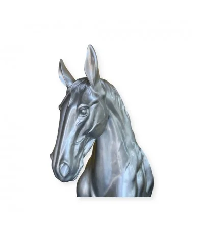 Διακοσμητικό γλυπτό δαπέδου Cheval Silver 50 x 70 x 180cm