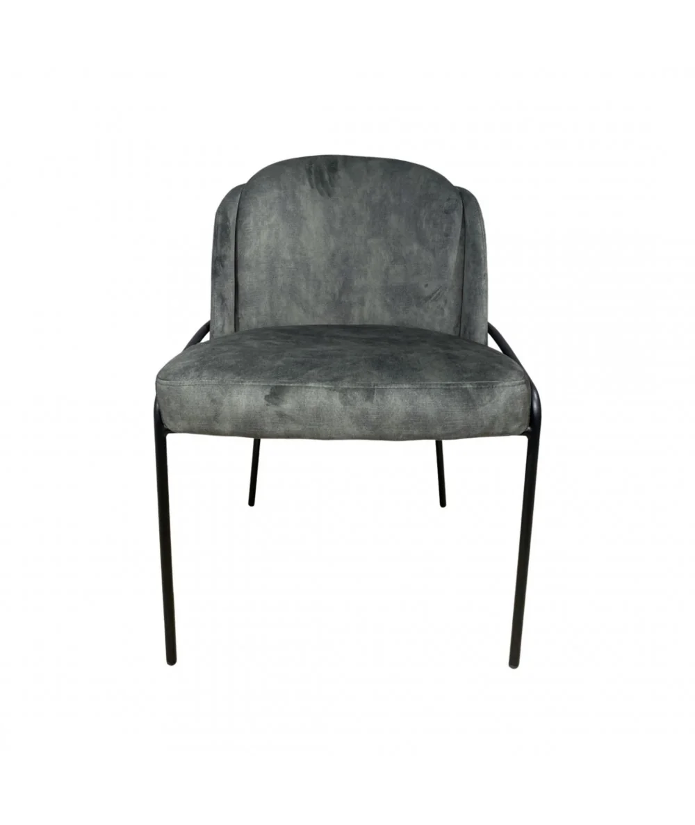 Chair Aster black frame with fabric of your choice 56 x 52 x 82cm