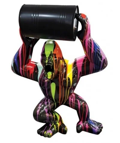 Floor deco figurine King Kong black XL 110 x 50 x 130cm