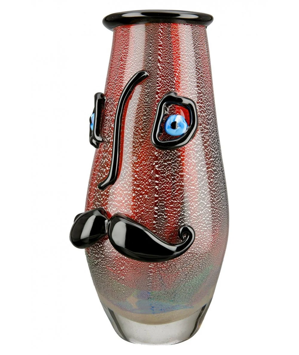 Vase Moustache red black
