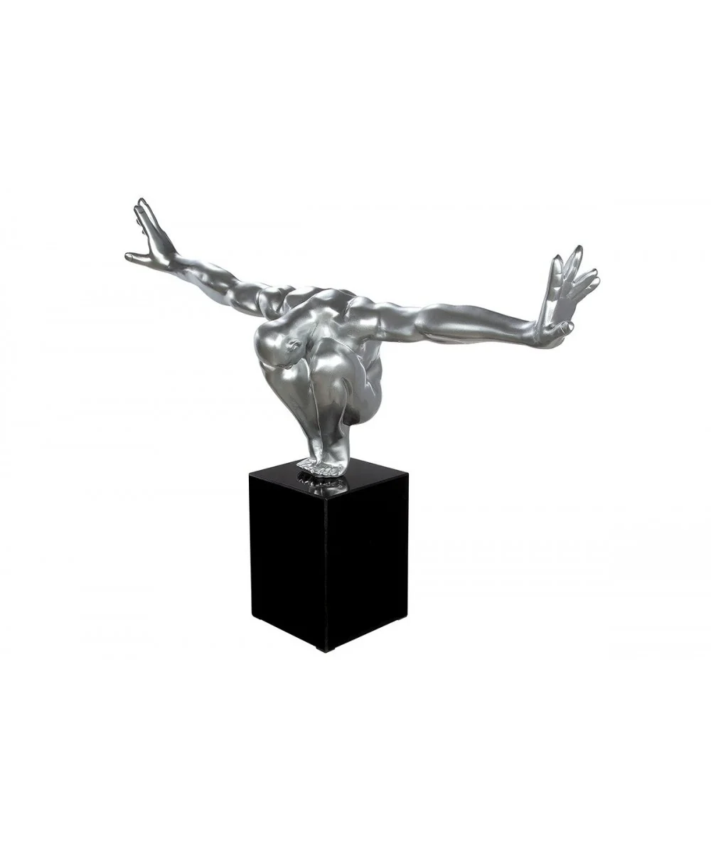 Deco figurine Diving Man silver