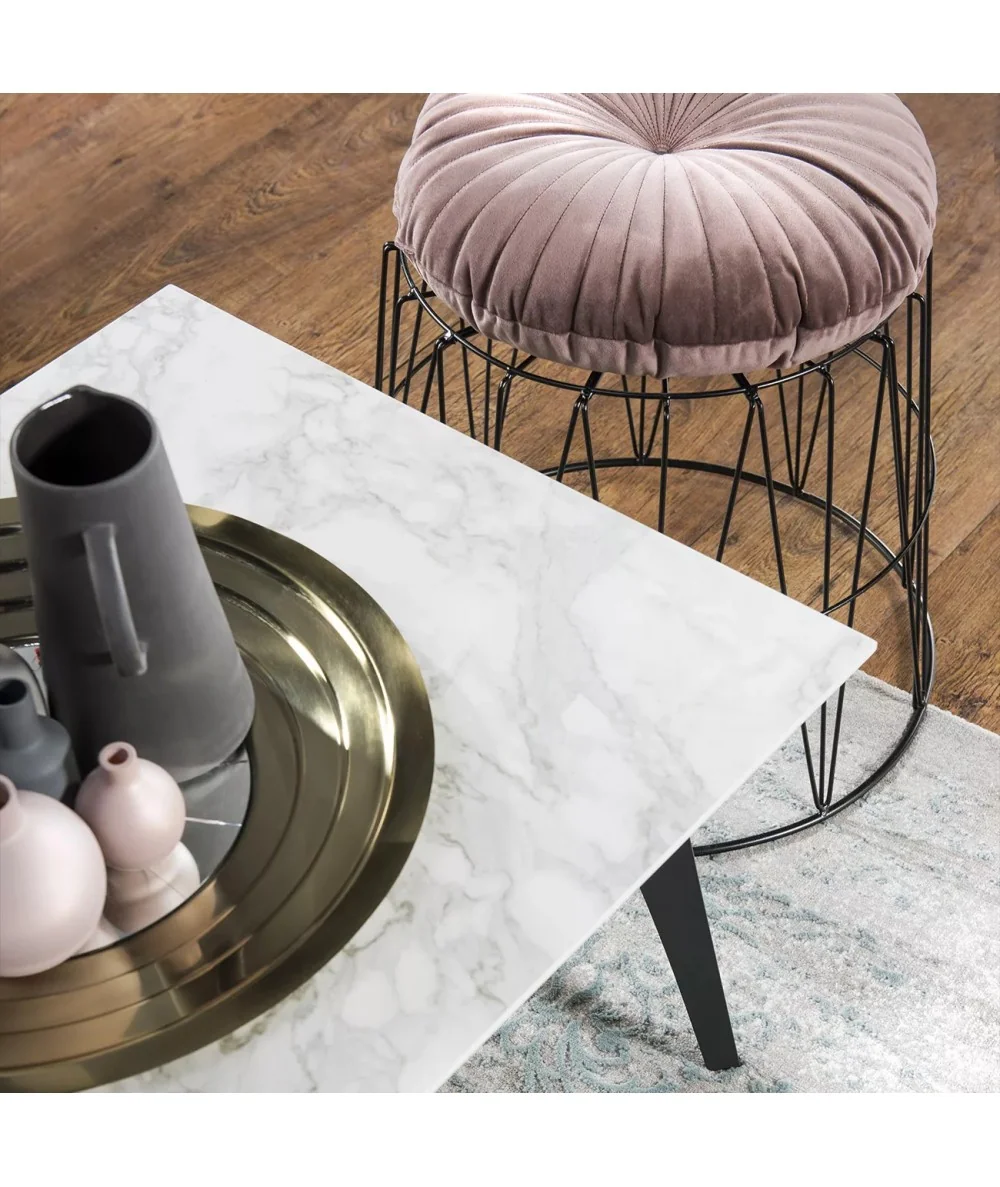 Coffee table Basserto quartz stone 110 x 110cm or 130 x 70cm