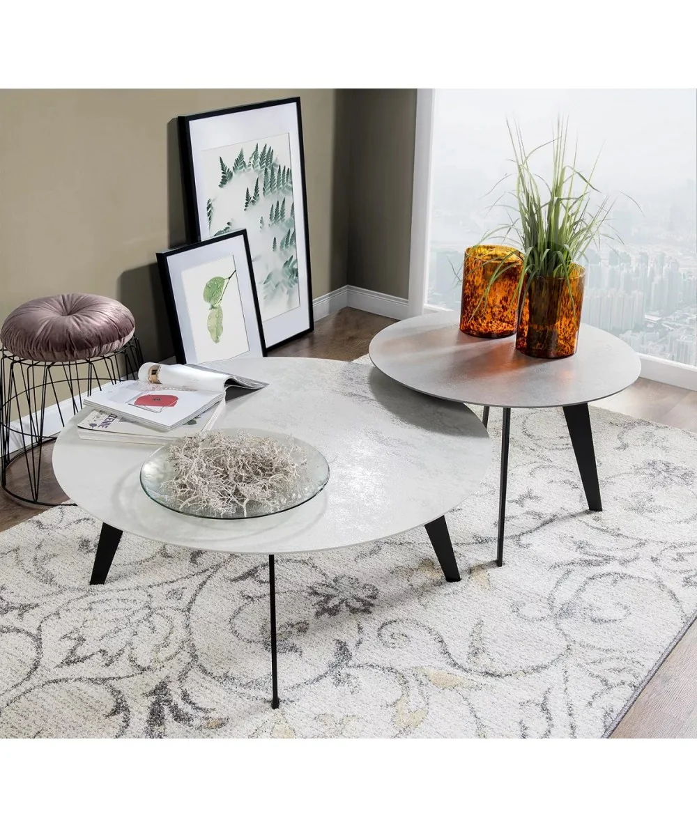 Coffee table Basserto quartz stone 110 x 110cm or 130 x 70cm