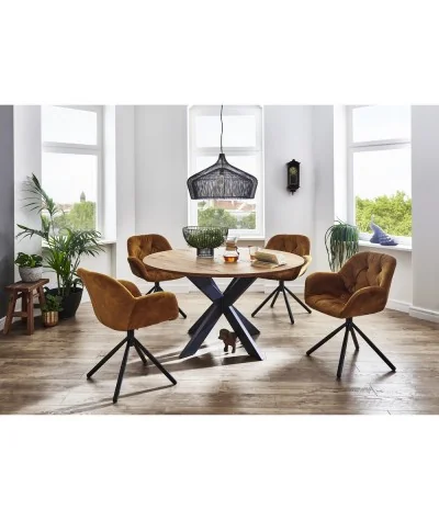 Round Dining table Lexus of solid oak wood ⌀130 - ⌀140 - ⌀150cm