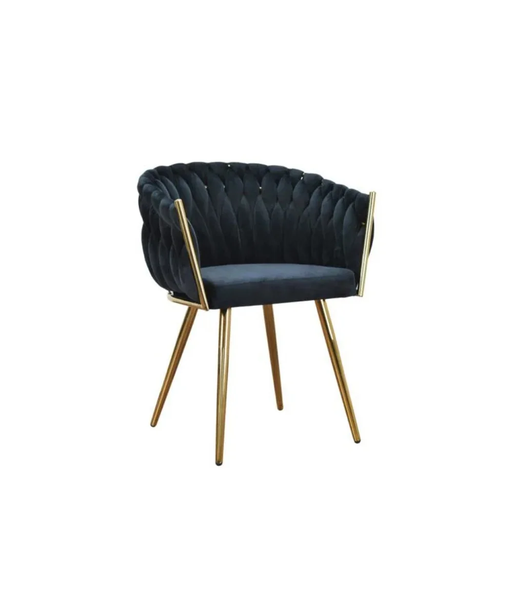 Καρέκλα με μπράτσα Larissa gold frame με ύφασμα επιλογής σας 63x55x80